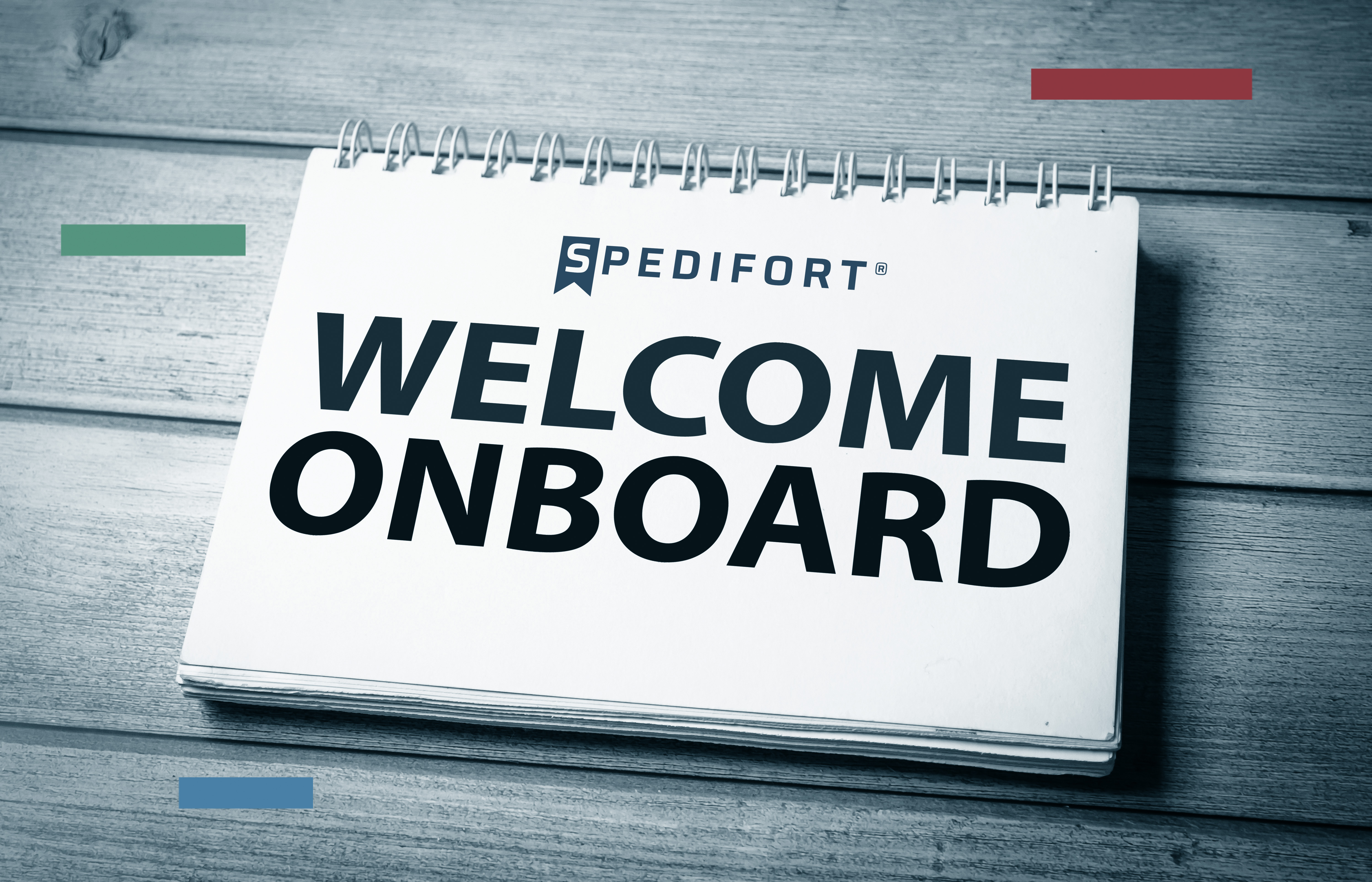 Block mit Aufschrift Welcome Onboard